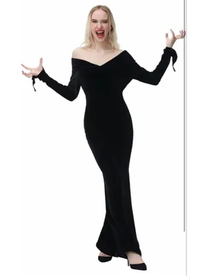 NEW Velvet Halloween Costume Off Shoulder Gothic Dress Adult Cosplay Dress S thumbnail 2