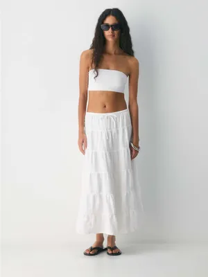 ARITZIA Wilfred Bouquet Linen Skirt M White $148 Retail NWOT thumbnail 6