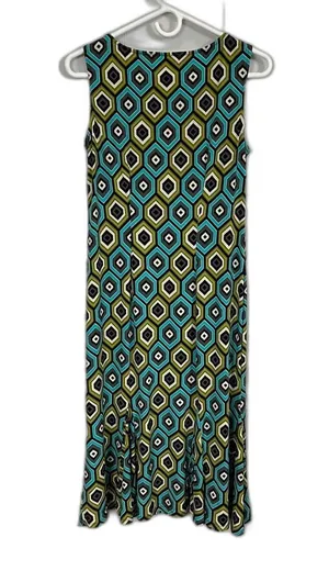 Dress Barn Y2K Sheath Sleeveless Geometric Pattern Vibrant Dress Size 6 thumbnail 5