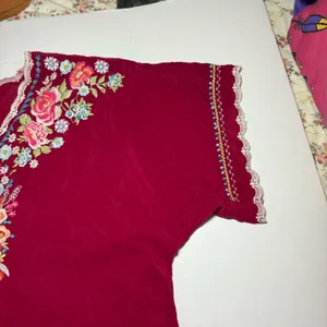 Johnny Was Klarah Embroidered Contrast Blouse thumbnail 3