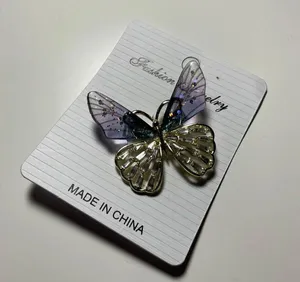 Mini Transparent Wings Butterfly Brooch Multiple thumbnail 3