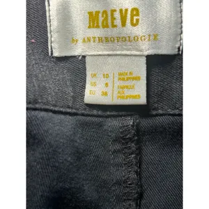 Maeve Anthropologie Black Crop Utility‎ Kick Flare Pants Size 6 High Rise thumbnail 5