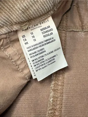 American Eagle Corduroy Mini Skirt Size 10 Brown Tan Y2K Fall thumbnail 3