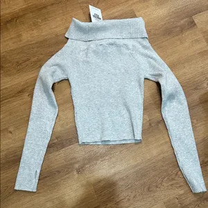 Princess Polly Morley Off Shoulder Sweater in Grey Marle‎ Size M/L thumbnail 7