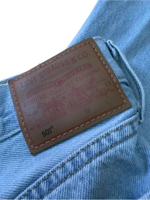 Levis Premium 501 Big E Cropped Jeans Womens 30 Light Wash Straight Leg Denim thumbnail 10