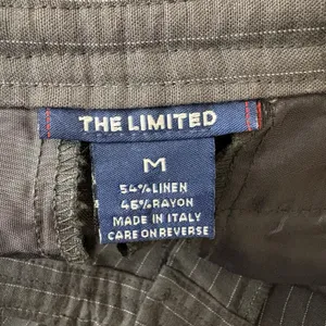 The Limited Pinstripe Drawstring Pull on  Linen Rayon Blend Pants Size Medium thumbnail 4