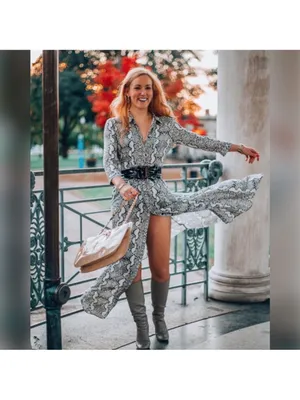 Zara Gray Snake-Print Maxi Dress thumbnail 4