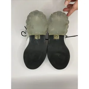 Jeffrey Campbell Lebovit Mule Low Heel Womens Sz 6 Open Back Shoes Silver Black‎ thumbnail 8