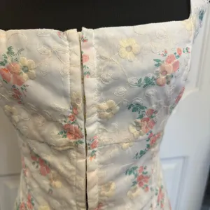 Altar’d State Embroidered Floral Cream Sleeveless Top Hook & Eye Corset NWOT thumbnail 4