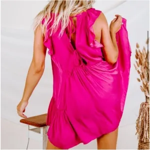 Free People Want Your Love Fuchsia Summer Dress Medium thumbnail 2
