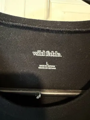 wild fable Black Cropped Crew Tee thumbnail 3
