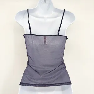 Victoria's Secret Women Purple Sheer Mesh Geometric Y2K‎ Grunge Cami Top Size M thumbnail 6