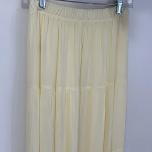 Z Supply Nicola Crinkled Gauze Tiered Maxi Skirt Pale Yellow thumbnail 6