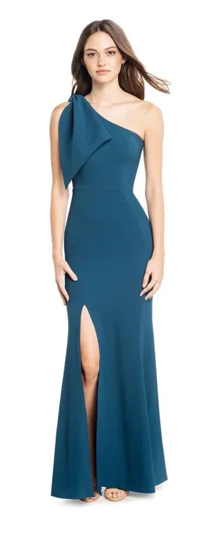 Dress the Population Georgina Peacock Blue Gown NWT thumbnail 1