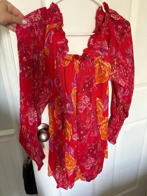 Free People Tunic Dress Floral thumbnail 1