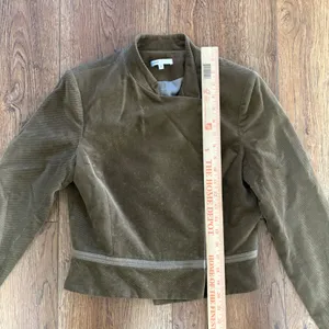 Vince Womens Brown Corduroy Asymmetrical Snap Cropped Jacket Size‎ 8 USA Made thumbnail 10