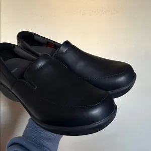 Worx Womens Black Leather‎ Slip On Work Comfort Slip Resistant Shoes Sz 10 M thumbnail 3