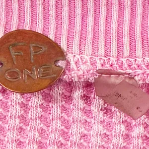 Free People One Women’s Pink Ribbed Long Sleeve Top Size Small thumbnail 4