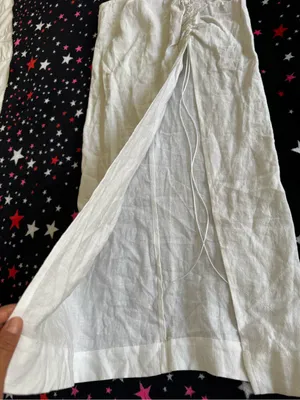 Natalie Rolt White Set Ruched High-Slit Midi Skirt & Top size 1 - Women thumbnail 10