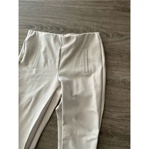 Chico’s Ankle Pants Womens 0.5 US 6 Cream Ivory Pull On Ponte Slim Stretch thumbnail 5