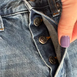 Pistola Dark Blue Frayed Straight Leg Jeans thumbnail 5
