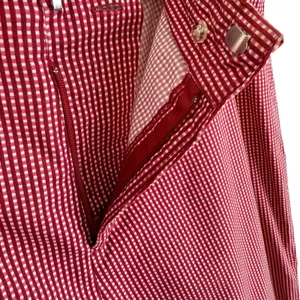 Gap‎ Vintage Red Checkered Lightweight High Rise Cropped Cotton Pants Size 8 thumbnail 3