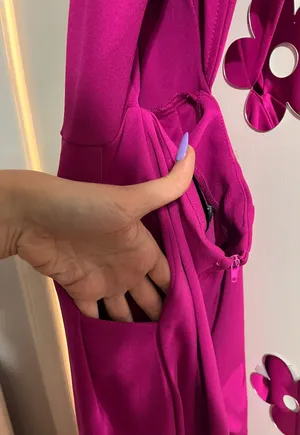 Cross Back Jumpsuit Pink Size XS thumbnail 2