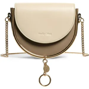 See By Chloe Mara Evening Motty grey Smooth Leather Saddle Bag thumbnail 1