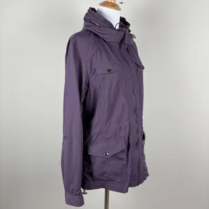 Eddie Bauer Travex Utility Windbreaker‎ Jacket Womens Medium Purple Full Zip M thumbnail 3