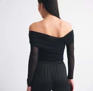 Abercrombie Bodysuit Long Sleeve Black thumbnail 3