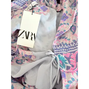 Zara Mini Dress Women S Pink Paisley Printed Faux Wrap Boho‎ Summer 7630/036/620 thumbnail 10