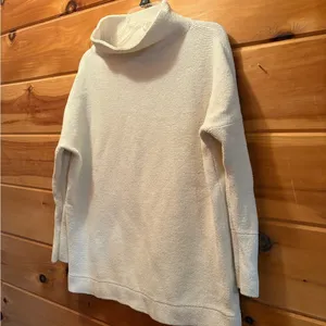 Free People Cream Cowl Neck Sweater thumbnail 2