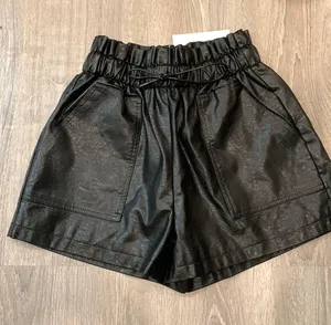 Vegan Leather Shorts Black thumbnail 1