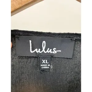 Lulus Moments of Love Black Satin Romper SzXL/14 NWT thumbnail 6