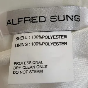 NWT Alfred Sung Off the Shoulder Cocktail‎ Dress in Snow White thumbnail 4