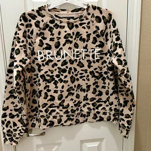 Brunette the Label Middle Sister Crewneck Sweatshirt leopard print size M/L thumbnail 7