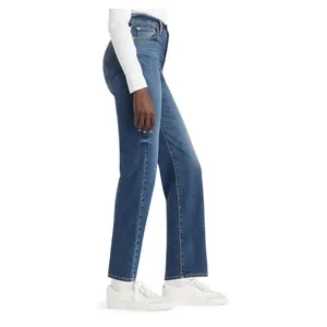 Levi's Ribcage Straight Ankle Jeans Medium Wash Super High Rise Women's 26 x 27‎ thumbnail 2