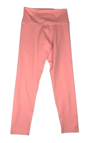 Aerie women's large hugger leggings in pink new coral athletic high rise gym wor thumbnail 1