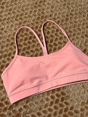 EXCELLENT Lululemon Flow Y Sports Yoga Bra Pop Orange Activewear 10 M thumbnail 5
