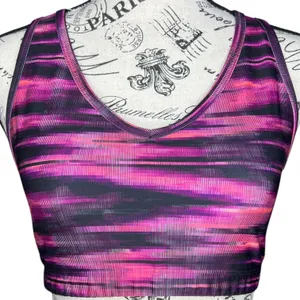 BCG (M) Pink Gradient Racerback Sports Bra Tru‑Wick Fabric Removable Pad Area thumbnail 8