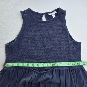Isabel by Ingrid &‎ Isabel Navy Blue Smocked Cutout Maternity Midi Dress XL thumbnail 9