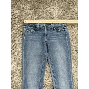 Paige Premium Denim Lou Lou Flare Jeans Light Blue Low Rise Women’s Size 24 thumbnail 9