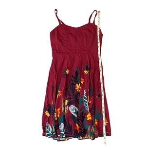 Old Navy Purple Tropical Floral Print‎ Fit & Flare Summer Sundress Size Small thumbnail 6