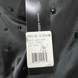 Allen Schwartz Prive Dress 12 Black Jeweled One Shoulder Blouson Evening Party‎ thumbnail 12