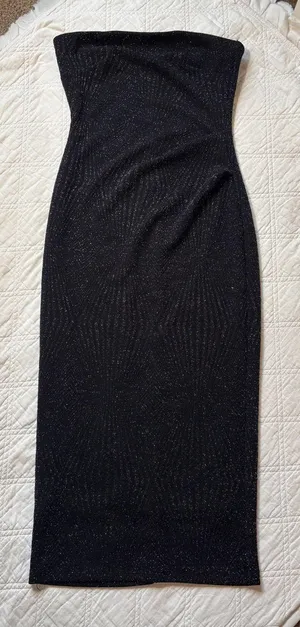 Trixxi Sparkly black Bodycon midi dress thumbnail 1