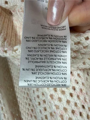 Anthropologie Pilcro Light Pink‎ Crochet Knit Eyelet Oversized Sweater thumbnail 3