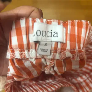 Loucia Orange Georgia Gingham Preppy Coastal Fisherman Ruffle Hem Boxer Shorts S thumbnail 8