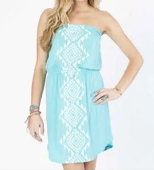 Weeding Out Beach Dress Swim Cover-Up Size L Aqua Summer Pool thumbnail 5
