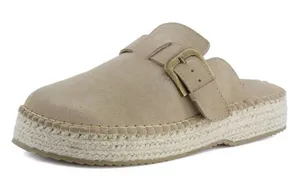 NEW Haute Hippie Aria 100% Suede Buckle Espadrille Tan Slip-On Mule Clogs US 9.5 thumbnail 1