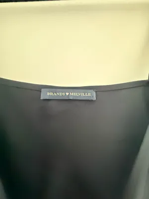 Brandy Melville Navy Satin Slip Mini Dress thumbnail 2